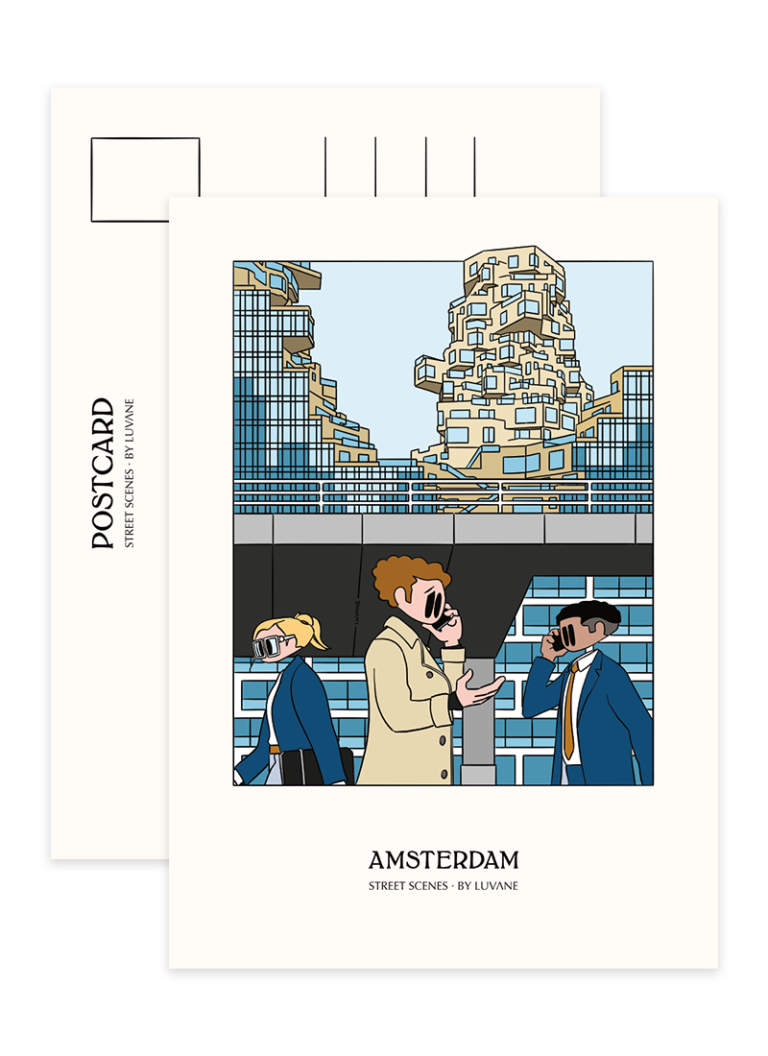 Postcard Amsterdam Street Scenes: Zuidas