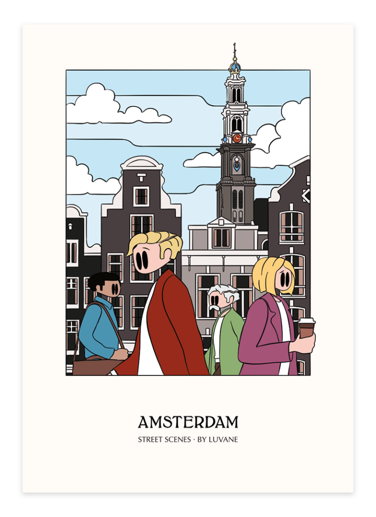 Poster Amsterdam Street Scenes: Westertoren